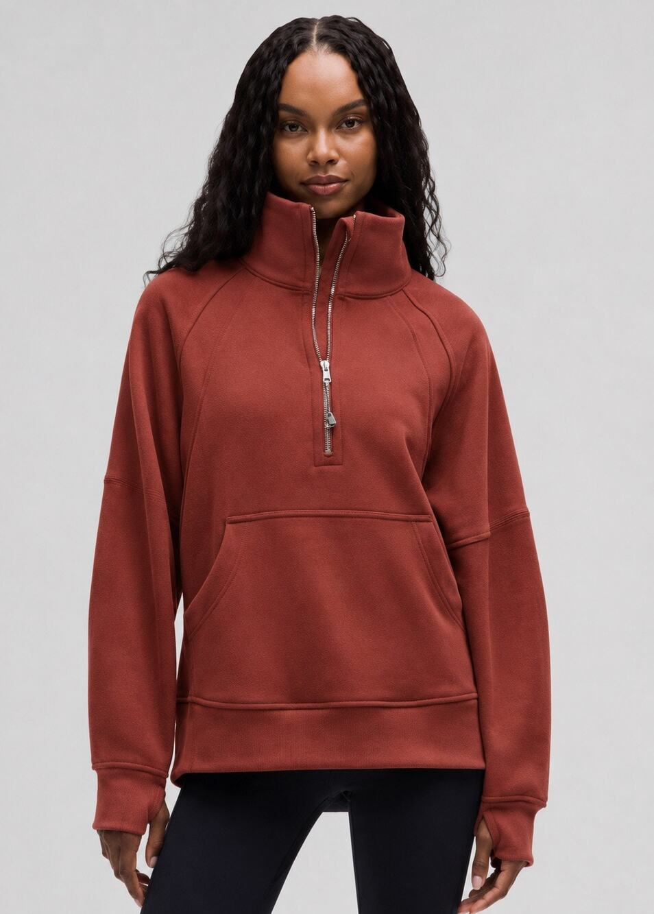 NEW Lululemon Scuba Oversized Funnel Neck Long Half Zip Rockwood XS/S
